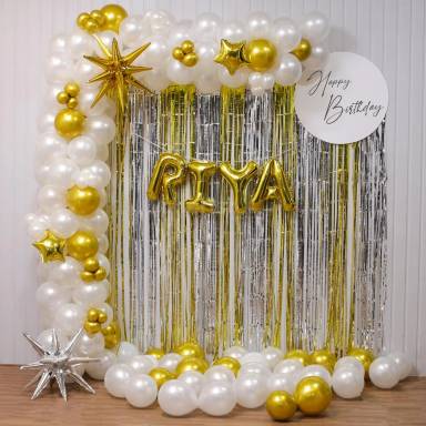 Golden Birthday Backdrop Arch