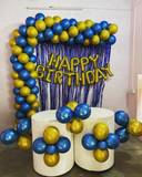Royal Blue And Gold Birthday Backdrop - photo 2