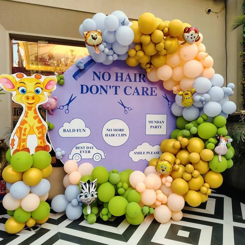 Jungle-Themed Mundan Ceremony Decor - Image 1
