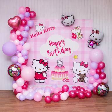 Kitty Pink Birthday Theme Decoration