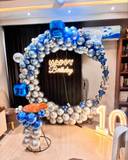 Elegant Blue And Silver Birthday Arch - photo 4