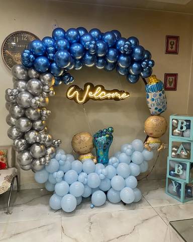 Royal Blue Baby Boy Welcome Decor