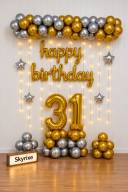Adult Birthday Balloon Decoration at Home - photo 1