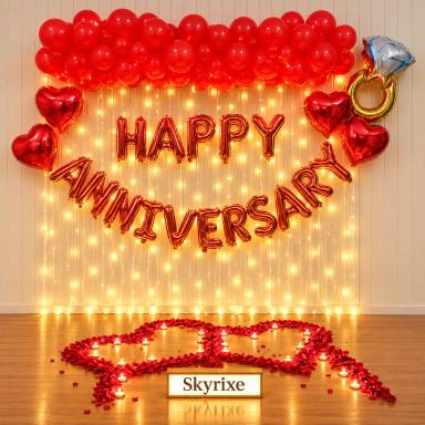 Anniversary Balloon Decoration Setup