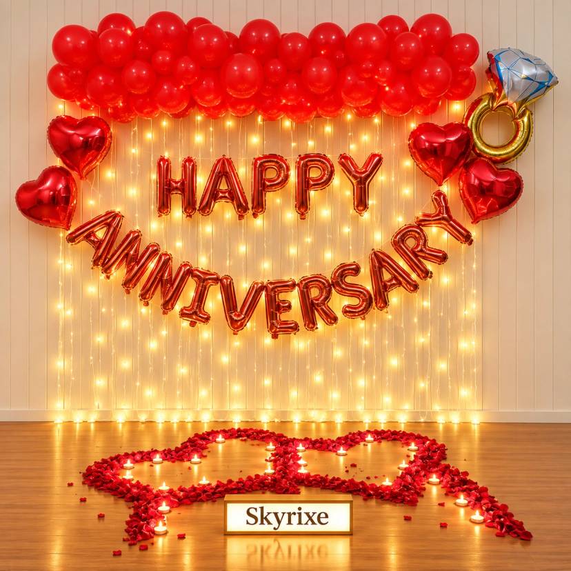 Anniversary Balloon Decoration Setup - Image 1