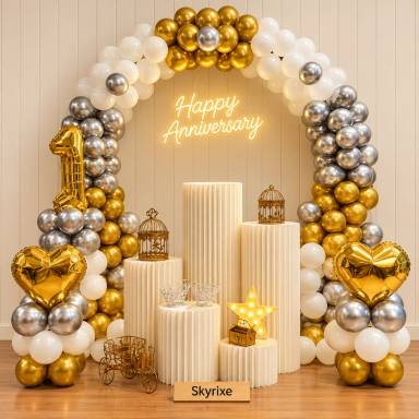 Anniversary Ring Arch Setup Decoration