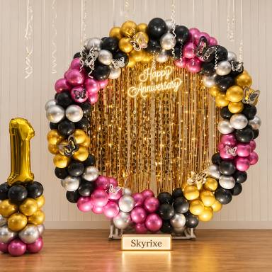 Anniversary Ring Backdrop Decoration in India