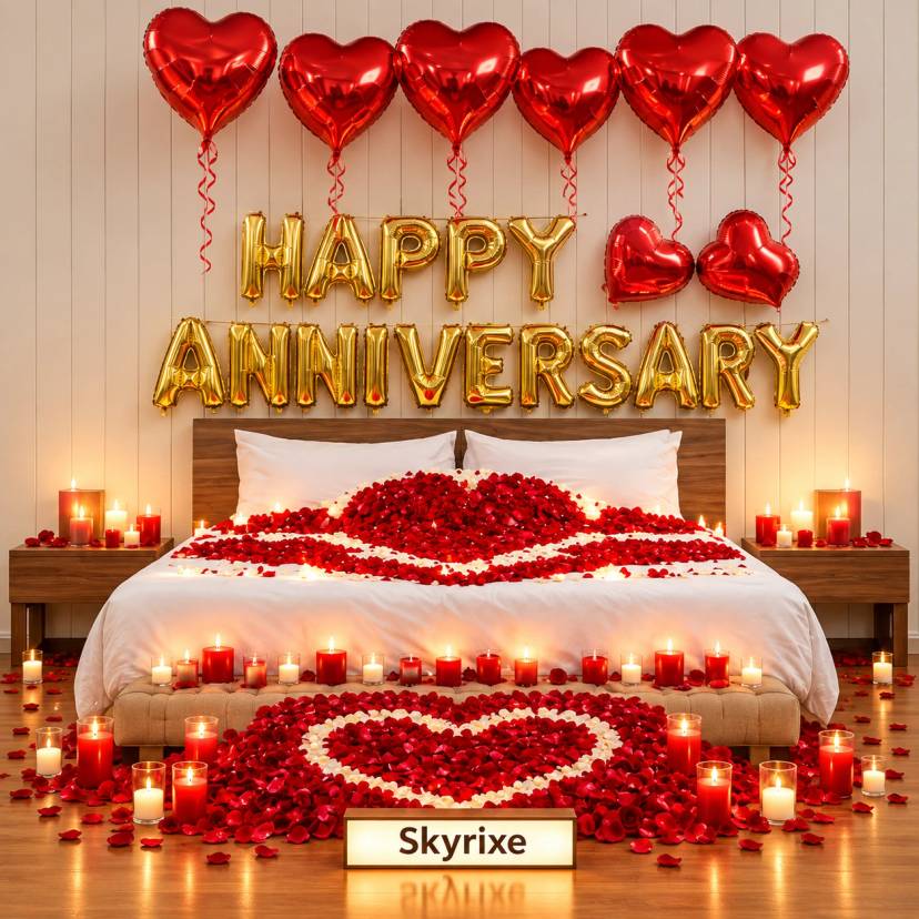 Anniversary Room Decoration Setup - Image 1