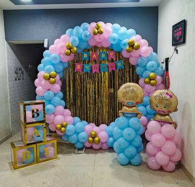 Twin Baby Shower Blue And Pink Theme