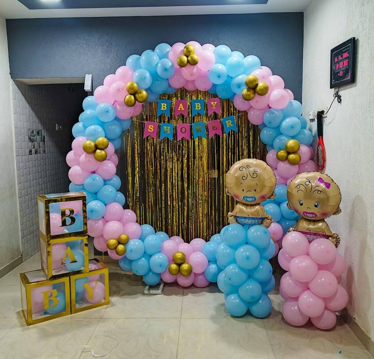 Twin Baby Shower Blue And Pink Theme - Image 1
