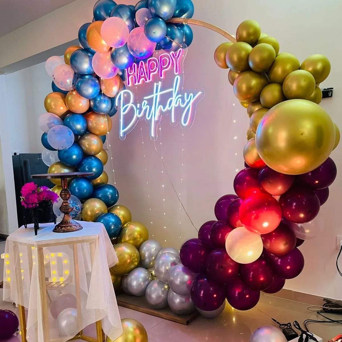 Luxury Metallic Birthday Arch