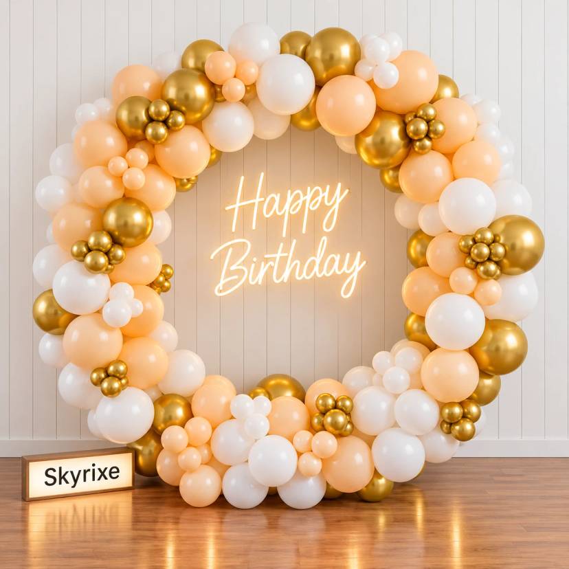Ring Backdrop Balloon Decoration - Image 1