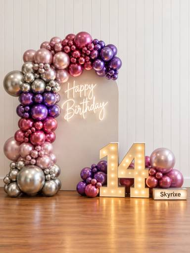 Birthday Backdrop Balloon Decoration Near me