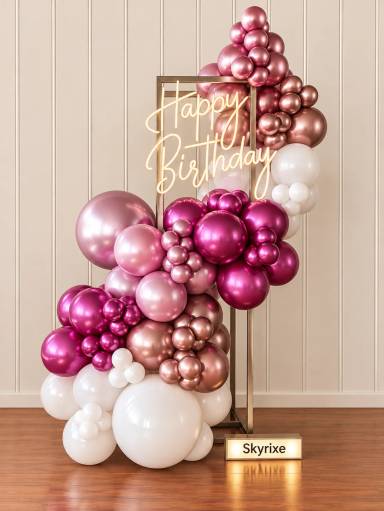Birthday Decoration with Chrome Balloon