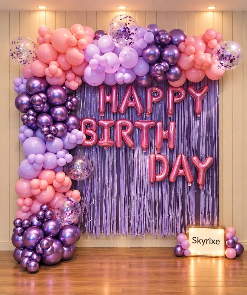 Purple Birthday Decoration - Image 1