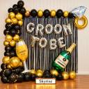 Black Gold Groom To Be Celebration Backdrop - photo 1