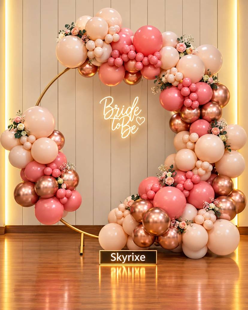 Blush And Rose Gold Bride To Be Arch - Image 1