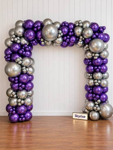 Chrome Balloon Arch Decoration