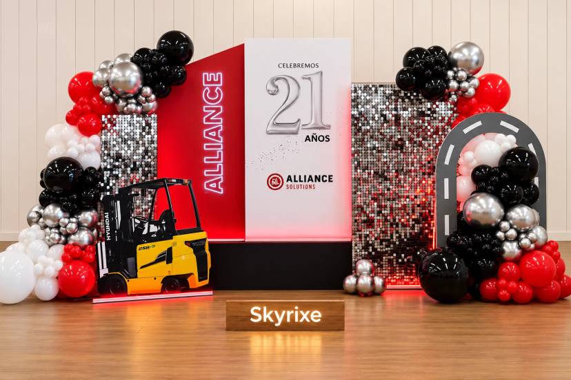 Corporate Anniversary Balloon Backdrop - Image 1