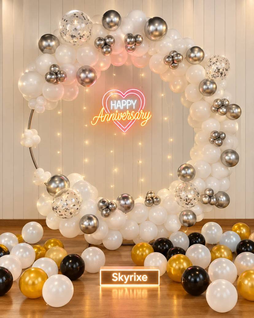 Elegant Anniversary Balloon Arch - Image 1