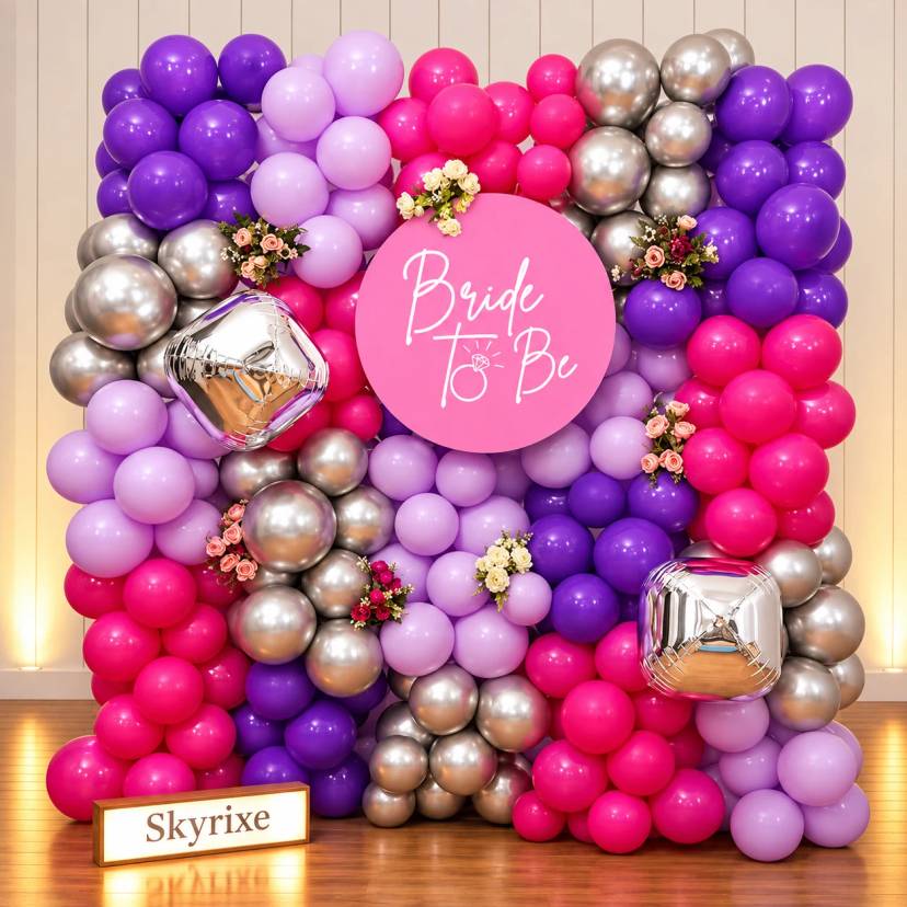 Glam Bride To Be Balloon Backdrop - Image 1