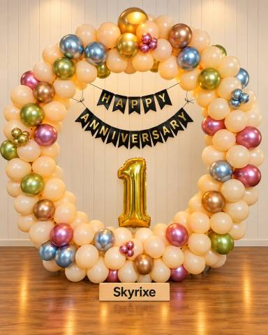 Golden Anniversary Balloon Arch