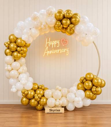 Golden Glow Anniversary Arch