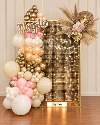 Golden shimmer Wall backdrop for Girl