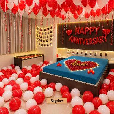 Romantic Anniversary Surprise Room Decoration