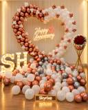 Heart Shaped Anniversary Balloon Setup - photo 1