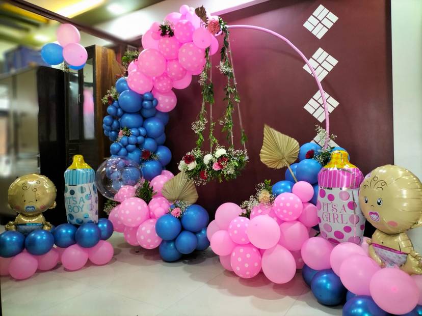 Elegant Baby Shower And Gender Reveal Balloon Arch - Image 1