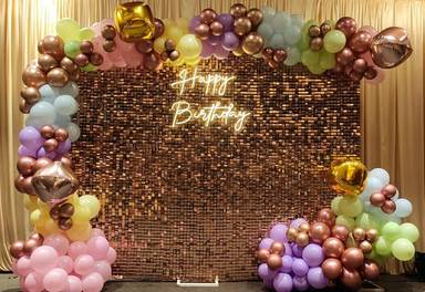 Metallic Pastel Birthday Backdrop