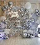 Silver Luxe Sequin Birthday Backdrop - photo 1