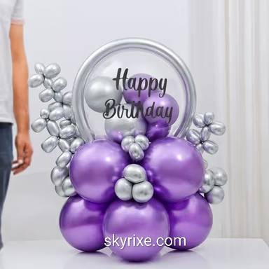 Bubble Birthday Table Decoration