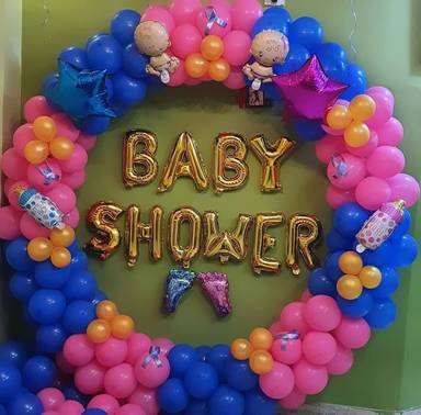 Vibrant Baby Shower Balloon Arch