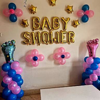 Golden Baby Shower Decor