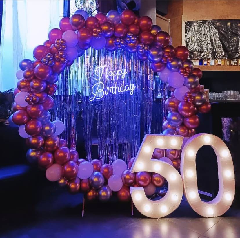 50th Birthday Ring Celebration Decor - Image 1