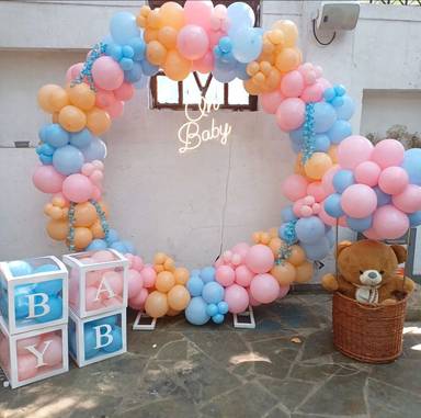 Soft Pastel Baby Shower Circle Arch