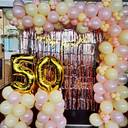 Golden 50th Birthday Balloon decor - photo 1