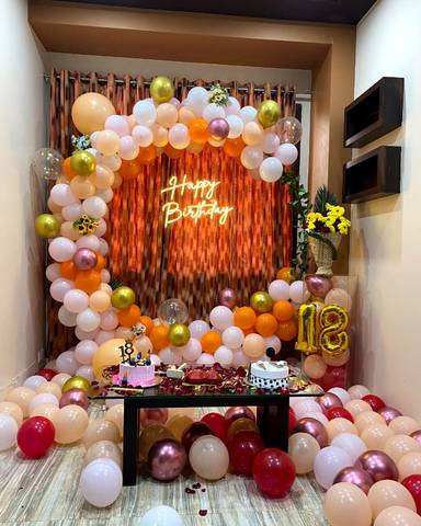 Birthday Balloon Backdrop Decoration