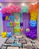 Rainbow Birthday Backdrop - photo 1