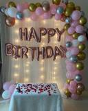 Elegant Pastel Rose Gold Birthday Backdrop - photo 1