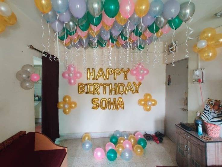 Classic Birthday Balloon Ceiling And Wall decor - Image 1