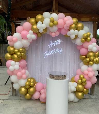 Floral Balloon Arch for Birthday