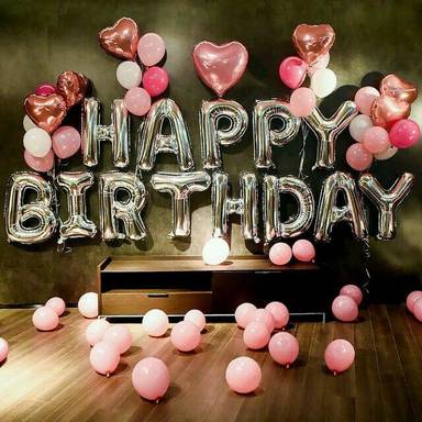 Elegant Metallic Birthday Setup