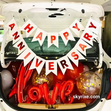 Car Boot Anniversary Surprise Decoration