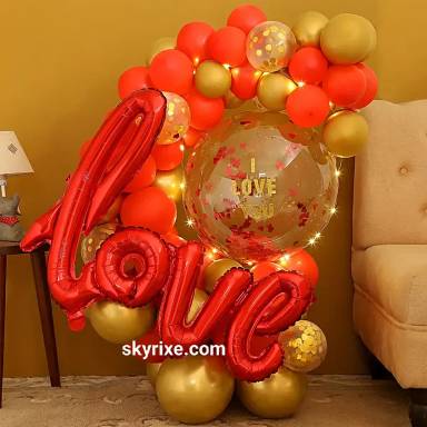 Radiant Love LED Balloon Ring Stand