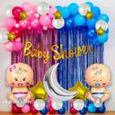 Twin Joy Baby Shower Backdrop - photo 1