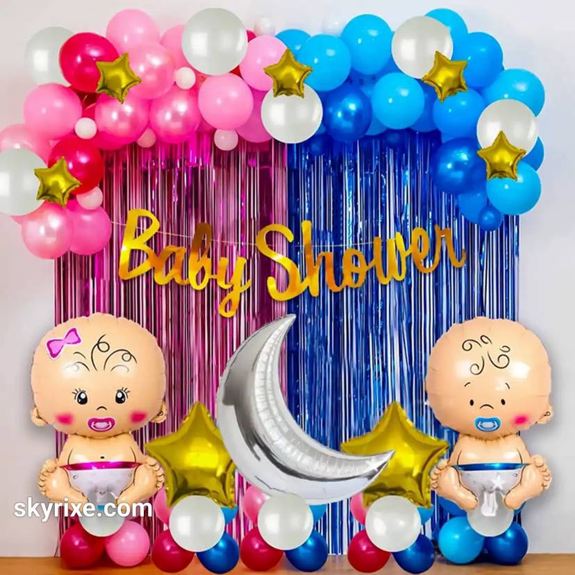 Twin Joy Baby Shower Backdrop - Image 1