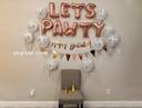 Rose Gold Confetti Birthday Wall Setup - photo 1